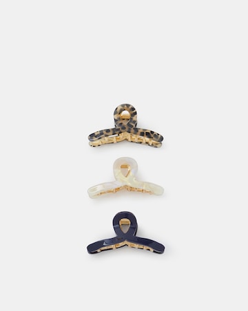 Accessorize 3-Pack Resin Twist Claw Clips