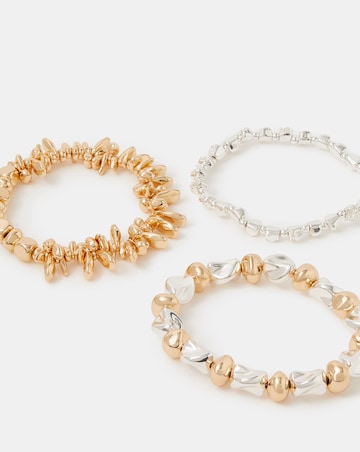 Accessorize 3-Pack Mix Bead Stretch Bracelets