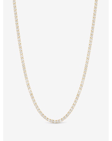 Jon Richard Waterproof Sterling Silver Plated Tennis Necklace
