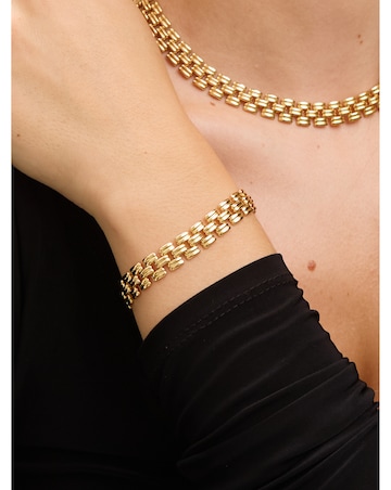 Jon Richard 18K Gold Plated Gate Chain Bracelet