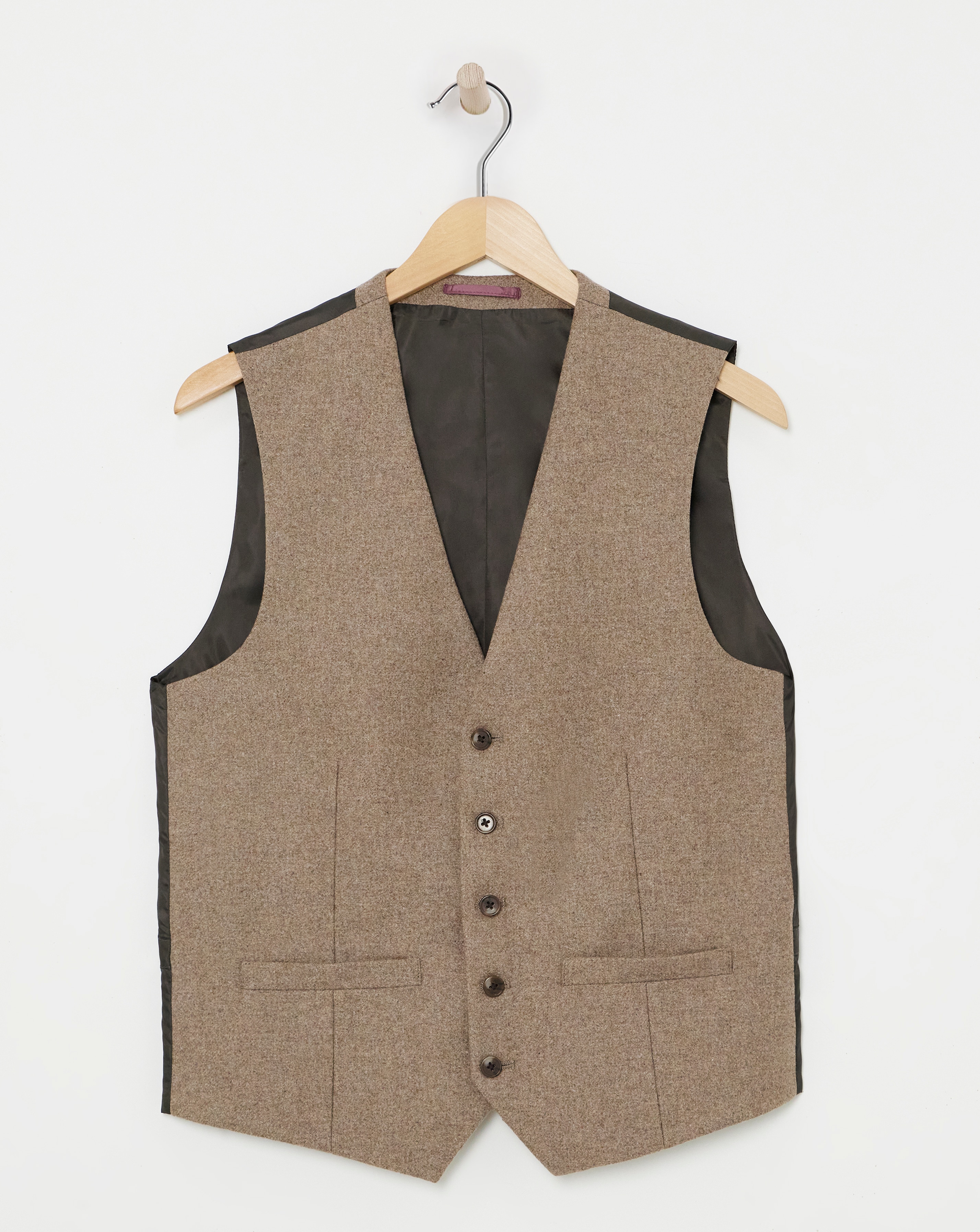 Oatmeal Donegal Reg Fit Waistcoat