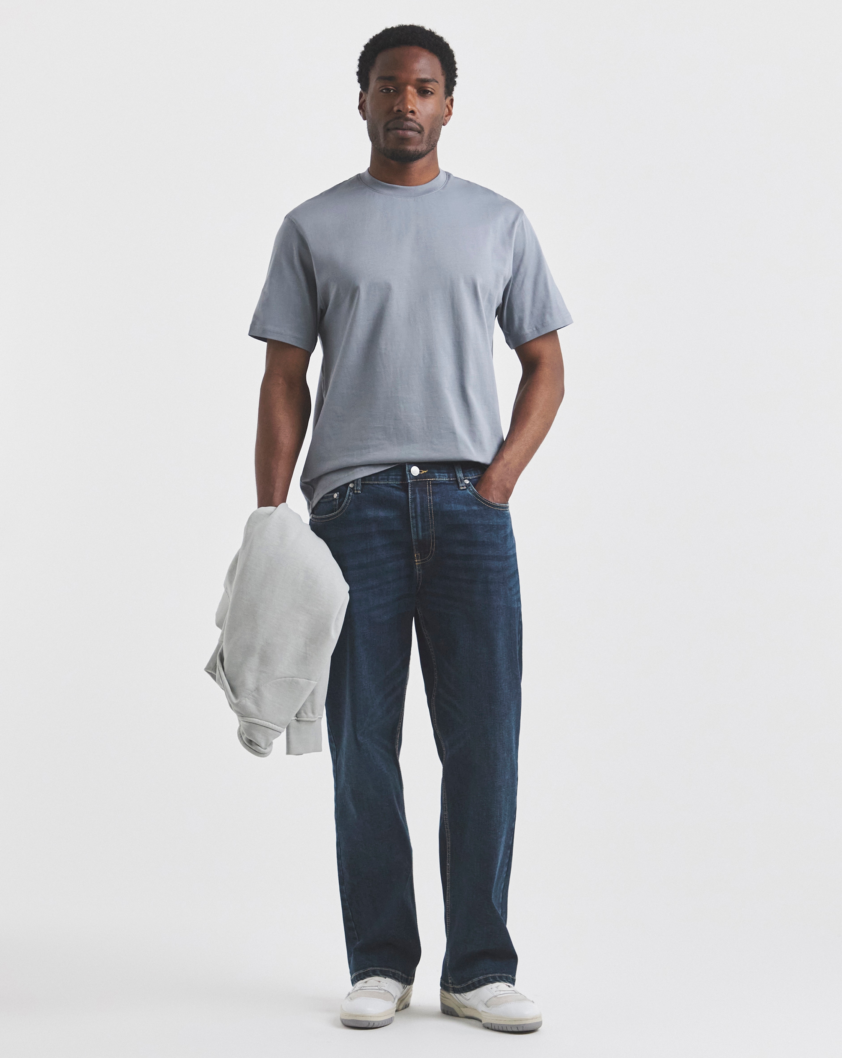 Loose Fit Stretch Jeans Darkwash