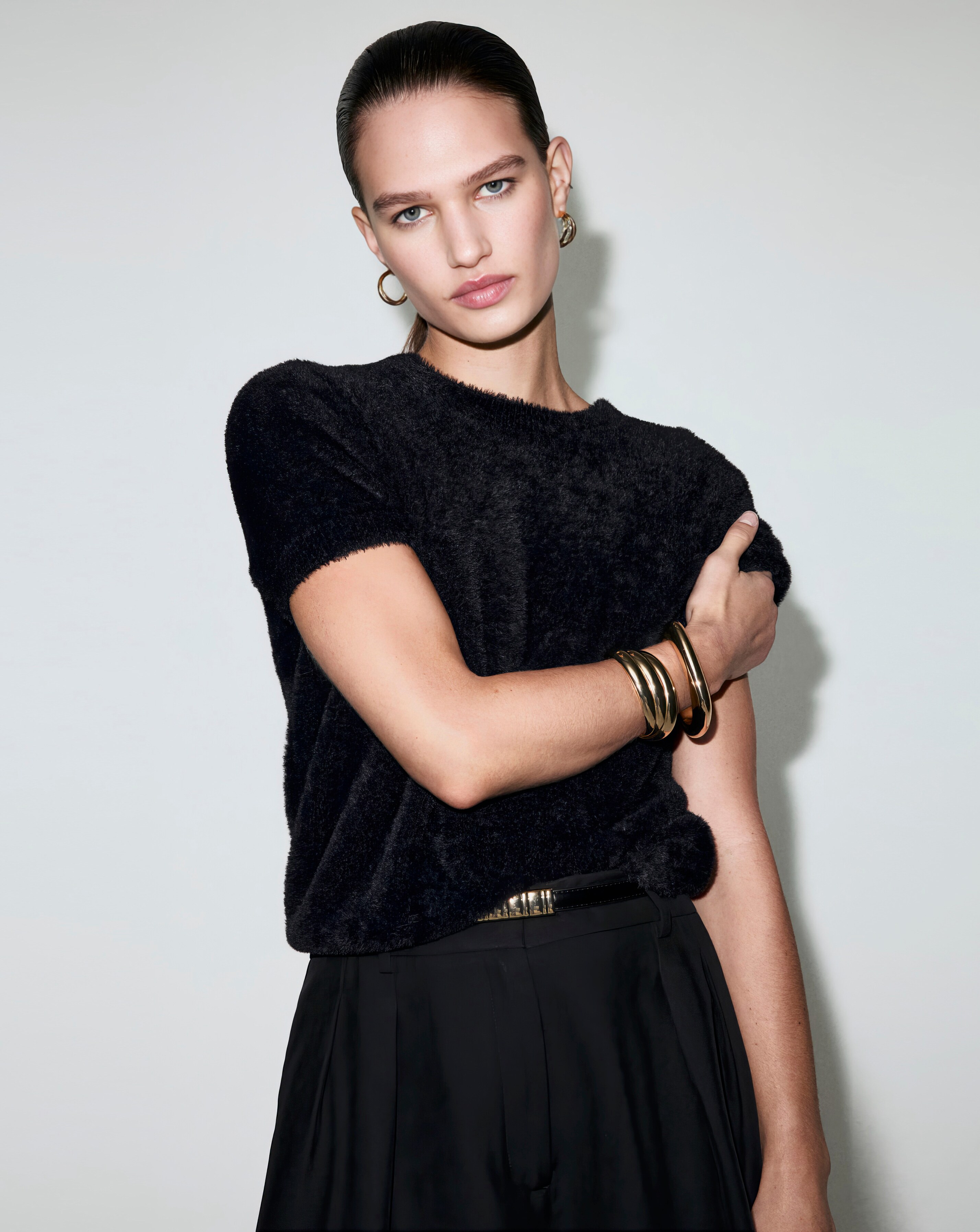 Mango Black Crew Neck Jumper