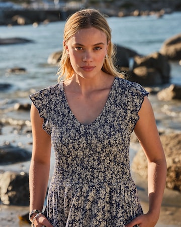 Fatface Demi Shells Jersey Midi Dress