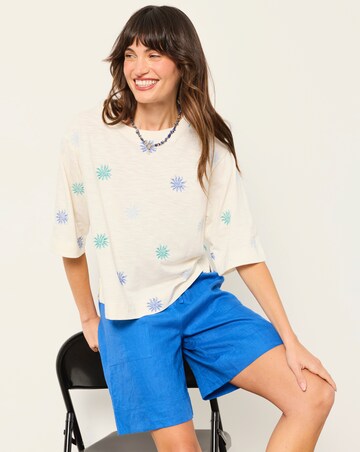 Fatface Kate Sun Tile Emroidered Top