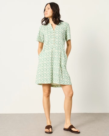 Fatface Meggie Fan Geo Jersey Dress