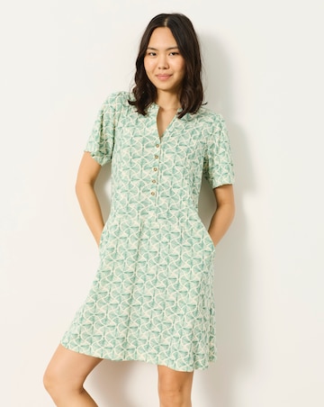 Fatface Meggie Fan Geo Jersey Dress