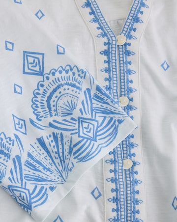 White Stuff Lizie Border Embroidered Top