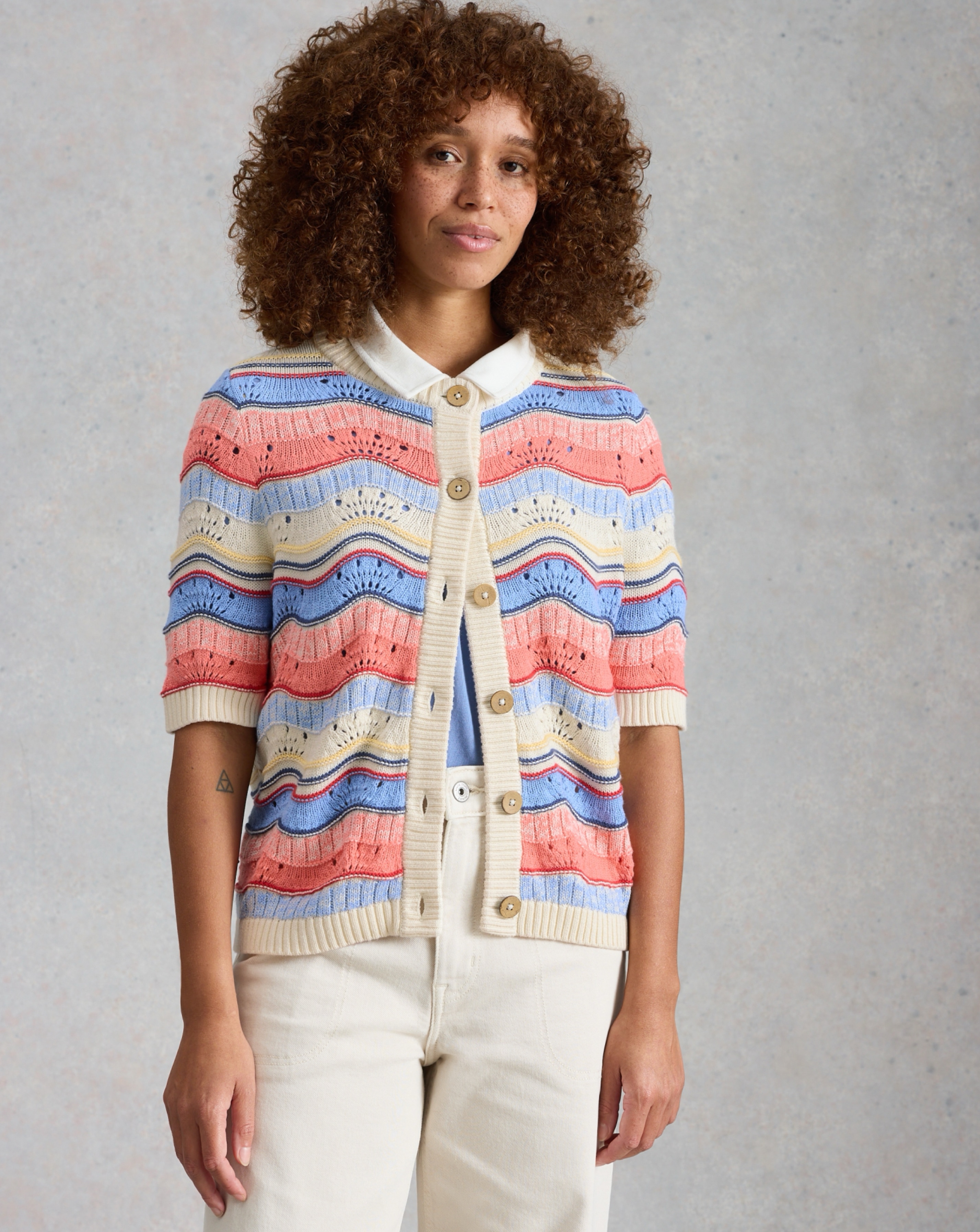 New In - White Stuff Isabella Wavy Cardi
