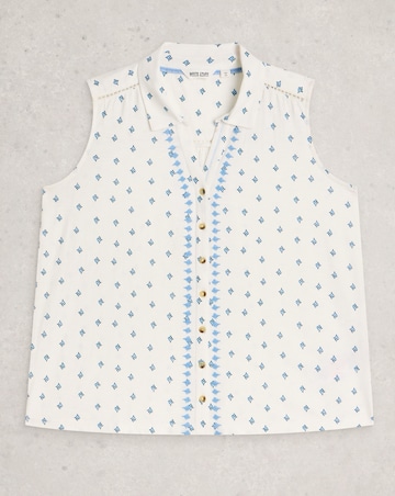White Stuff Amy Emb Sleeveless Shirt