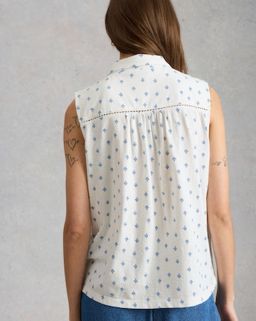 White Stuff Amy Emb Sleeveless Shirt