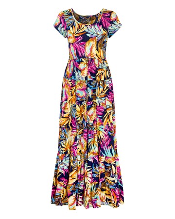 Joe Browns Tropical Island Crinkle Maxi Dress Petite