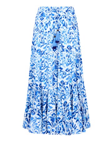 Joe Browns Summer Blue Tiered Maxi Skirt