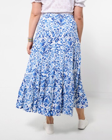 Joe Browns Summer Blue Tiered Maxi Skirt