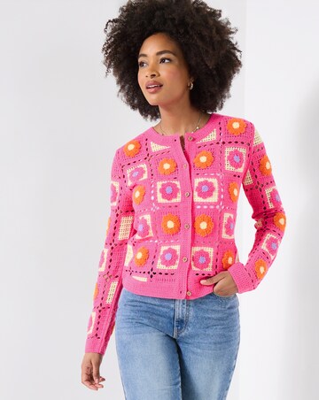 Joe Browns Fun And Floral Crochet Cardigan