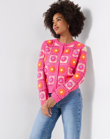 Joe Browns Fun And Floral Crochet Cardigan