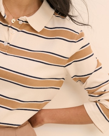 NOBODYS CHILD STRIPE JERSEY RUGBY POLO TOP