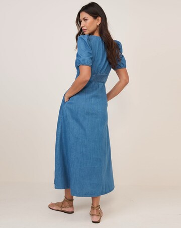 NOBODYS CHILD TULLA MIDI DENIM DRESS