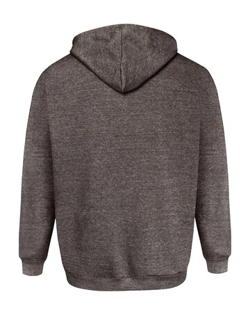 D555 Big & Tall Cantor Heavy Weight Zip Through Hoodie - Grey