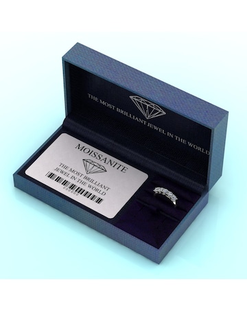 Moissanite 9ct White Gold 1.25ct total Eternity Ring