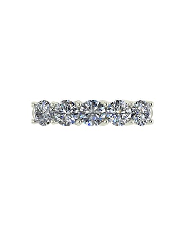 Moissanite 9ct White Gold 1.25ct total Eternity Ring