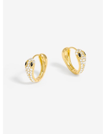 Jon Richard Gold Plated Snake Huggie Earrings