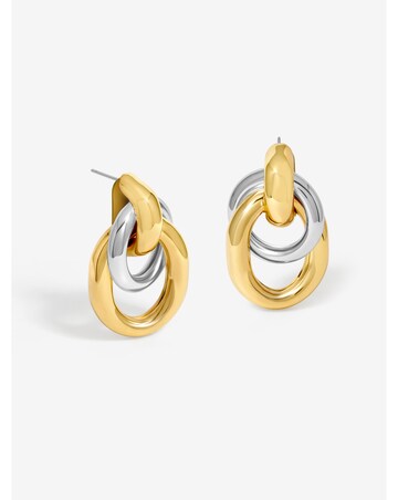Jon Richard Two Tone Door Knocker Earrings