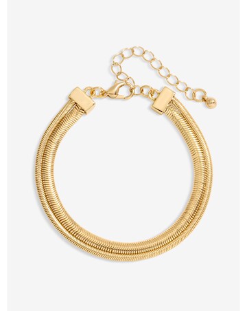 Jon Richard Gold Plated Double Row Snake Chain Bracelet