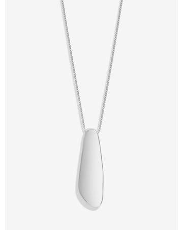 Jon Richard Silver Plated Long Polished Adjustable Pendant Necklace
