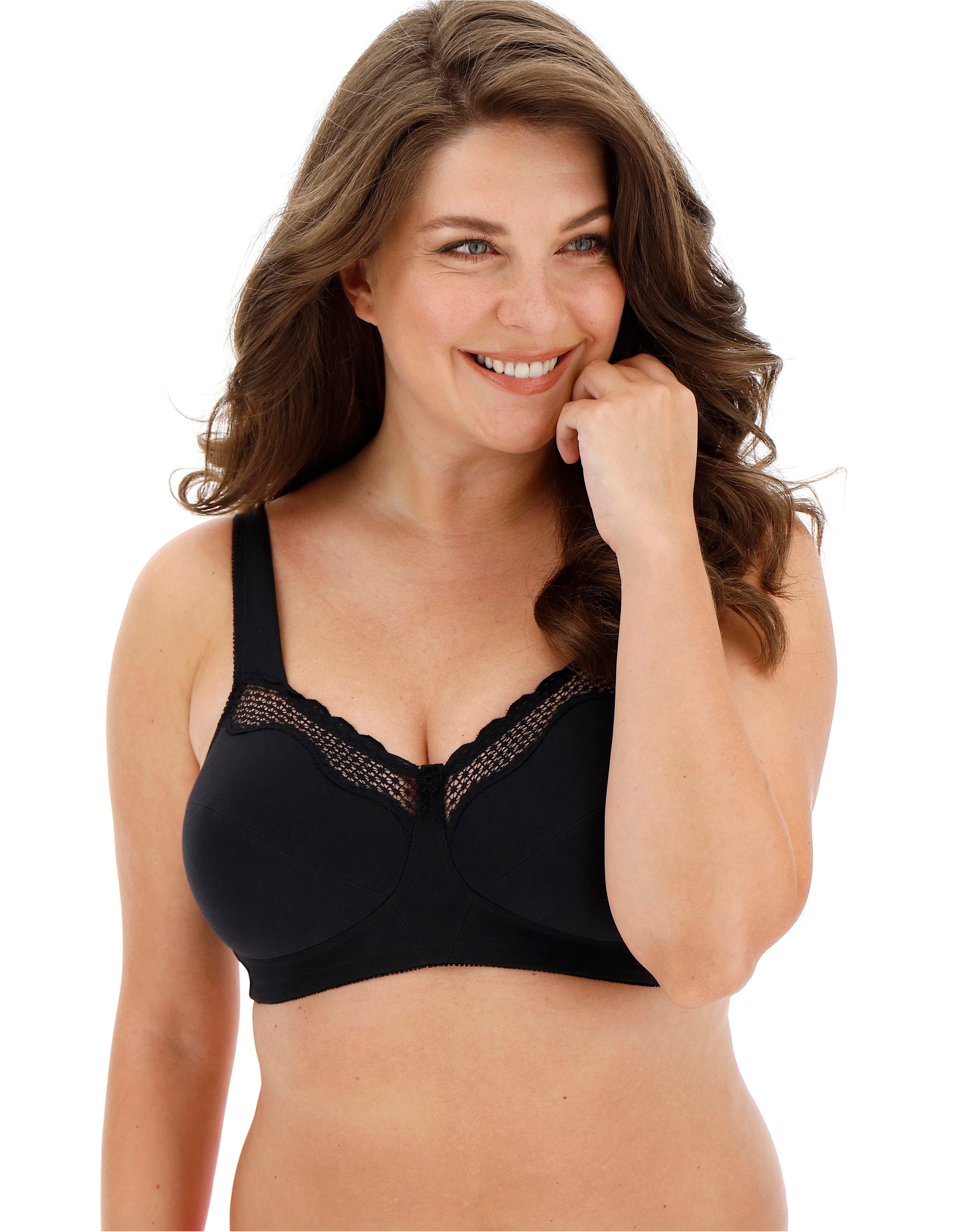 Bestform Cotton Non Wired Bra Black