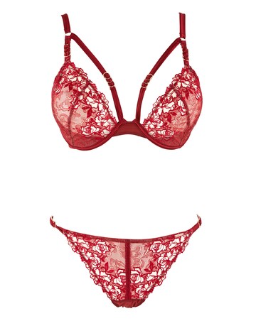 Figleaves Curve Plunge Red Bra