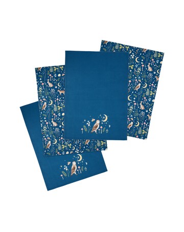 Catherine Lansfield Enchanted Twilight Animals Cotton Kitchen Tea Towel 4 Pack