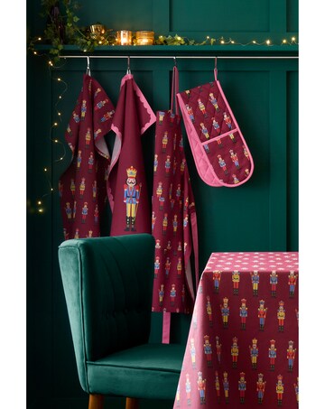 Catherine Lansfield Christmas Nutcracker Cotton Kitchen Tea Towel 4 Pack