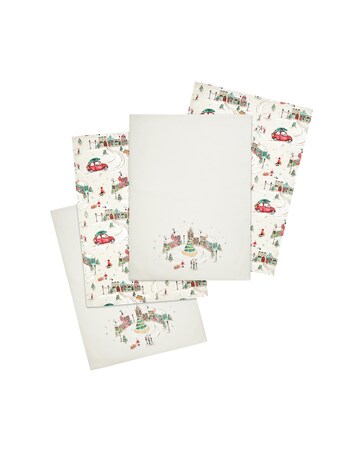 Catherine Lansfield Christmas Town Cotton Kitchen Tea Towel 4 Pack