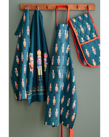 Catherine Lansfield Christmas Nutcracker Cotton Kitchen Tea Towel 4 Pack