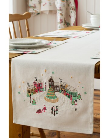 Catherine Lansfield Christmas Town Cotton Dining Table Runner