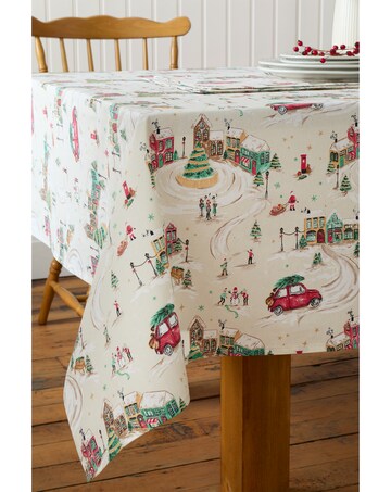 Catherine Lansfield Christmas Town Cotton Table Cloth