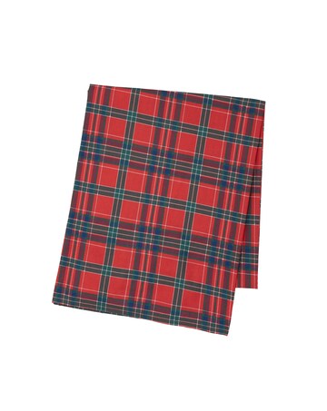Catherine Lansfield Christmas Tartan Check Cotton Table Cloth