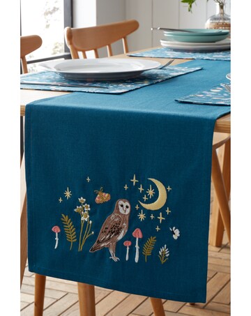Catherine Lansfield Enchanted Twilight Animals Cotton Dining Table Runner