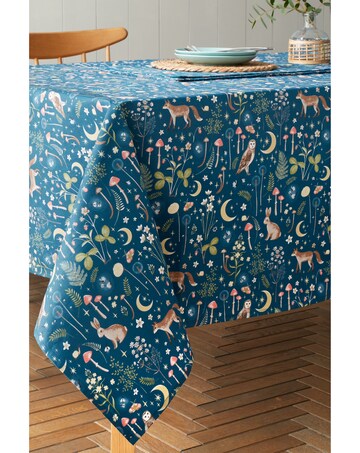 Catherine Lansfield Enchanted Twilight Animals Cotton Table Cloth