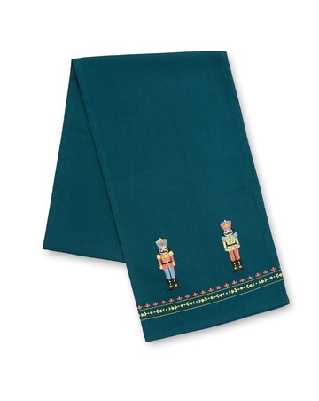 Catherine Lansfield Christmas Nutcracker Embroidered Cotton Dining Table Runner
