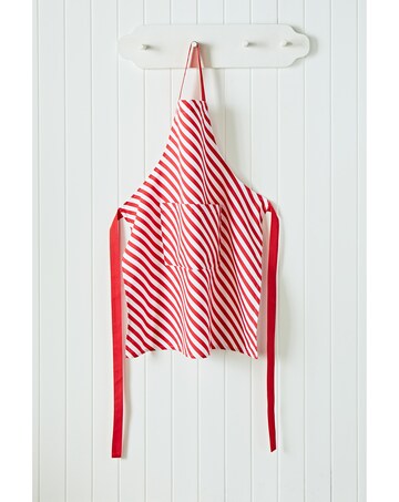 Catherine Lansfield Christmas Candy Cane Cotton Kitchen Adult Apron