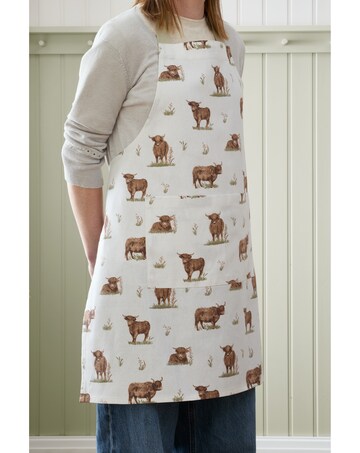 Catherine Lansfield Angus Highland Cow Cotton Kitchen Adult Apron