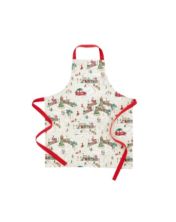 Catherine Lansfield Christmas Town Cotton Kitchen Adult Apron