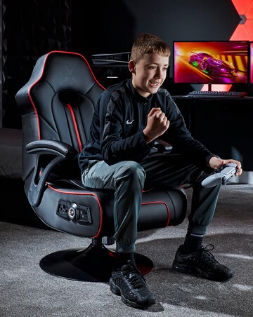 X Rocker Torque 2.1 Stereo Audio Gaming Chair with Vibration - Black / Red