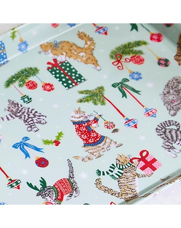 Christmas Cats Small Tray
