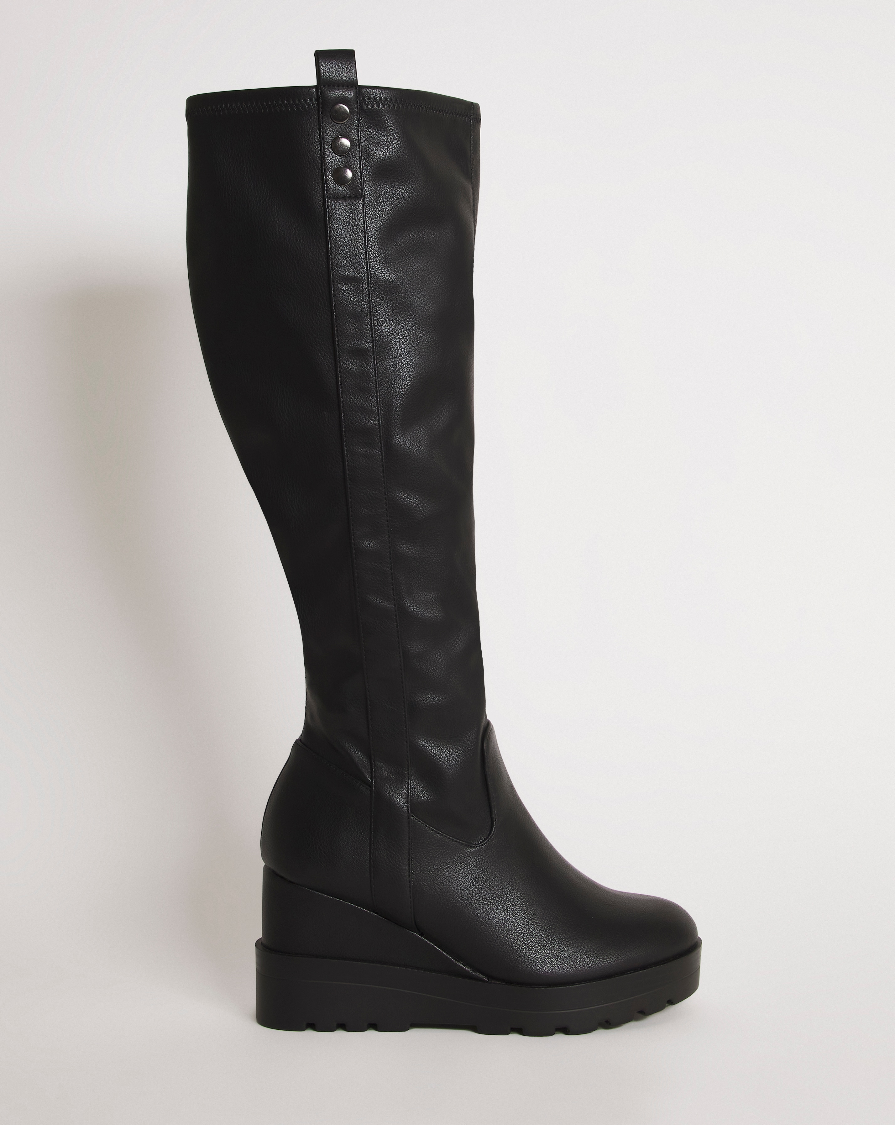 Stretch wedge boots hotsell