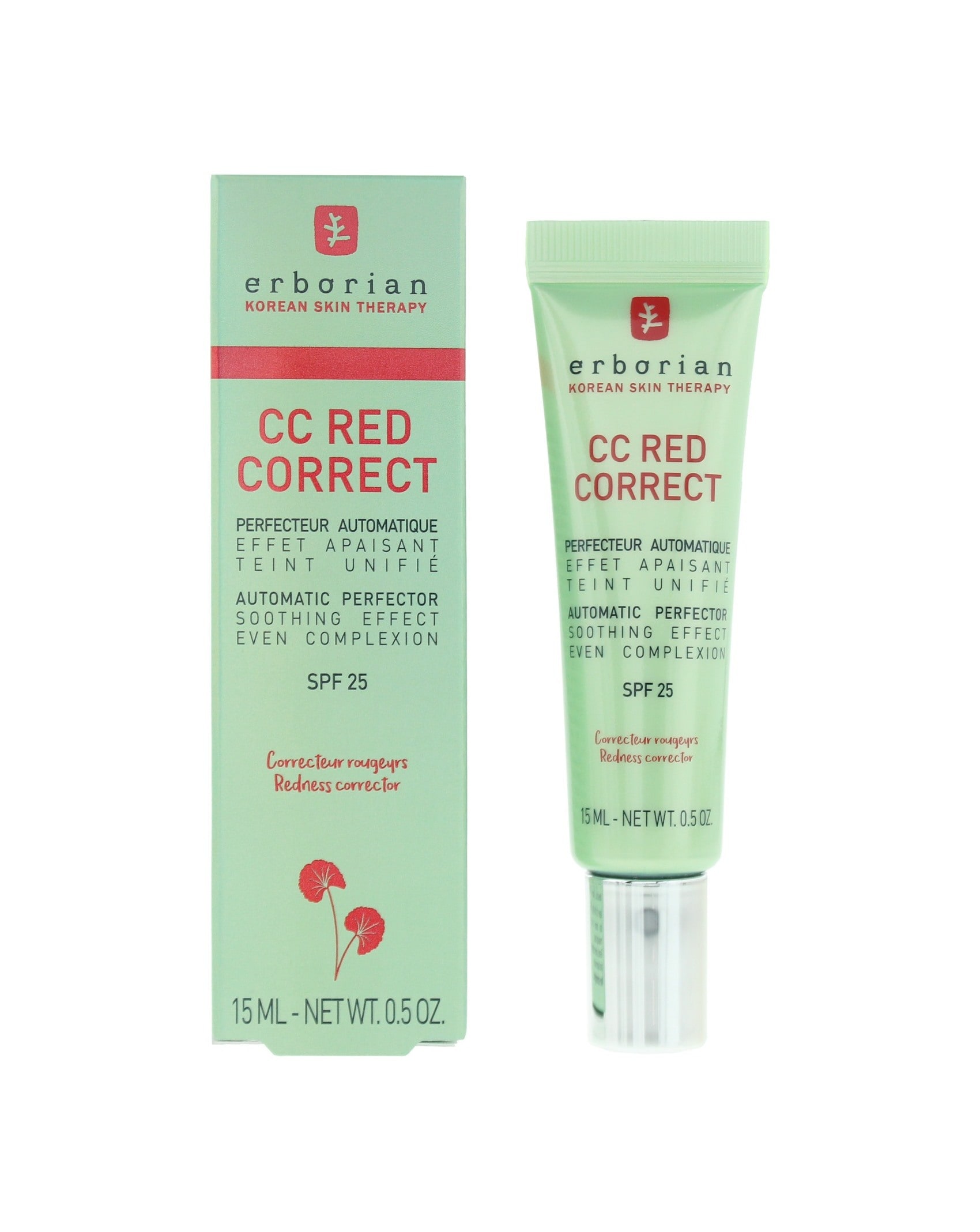 New In - Erborian CC Red Correct Spf25 Cream 15ml