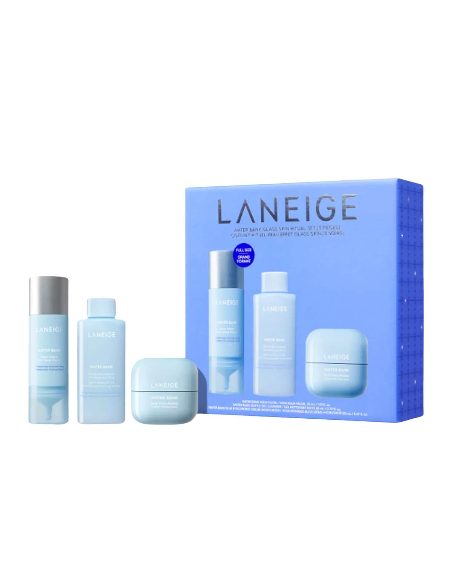 New In - Laneige Water Bank Glass Skincare Set