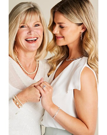 Jon Richard Silver Plated Pave Wave Leaf Collar Necklace